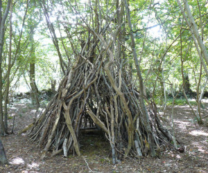 activité nature enfant cabane